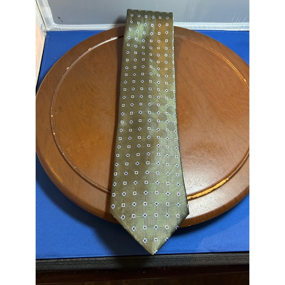 George Green‎ Men's 100% Silk Tie Floral Polka Dot Necktie